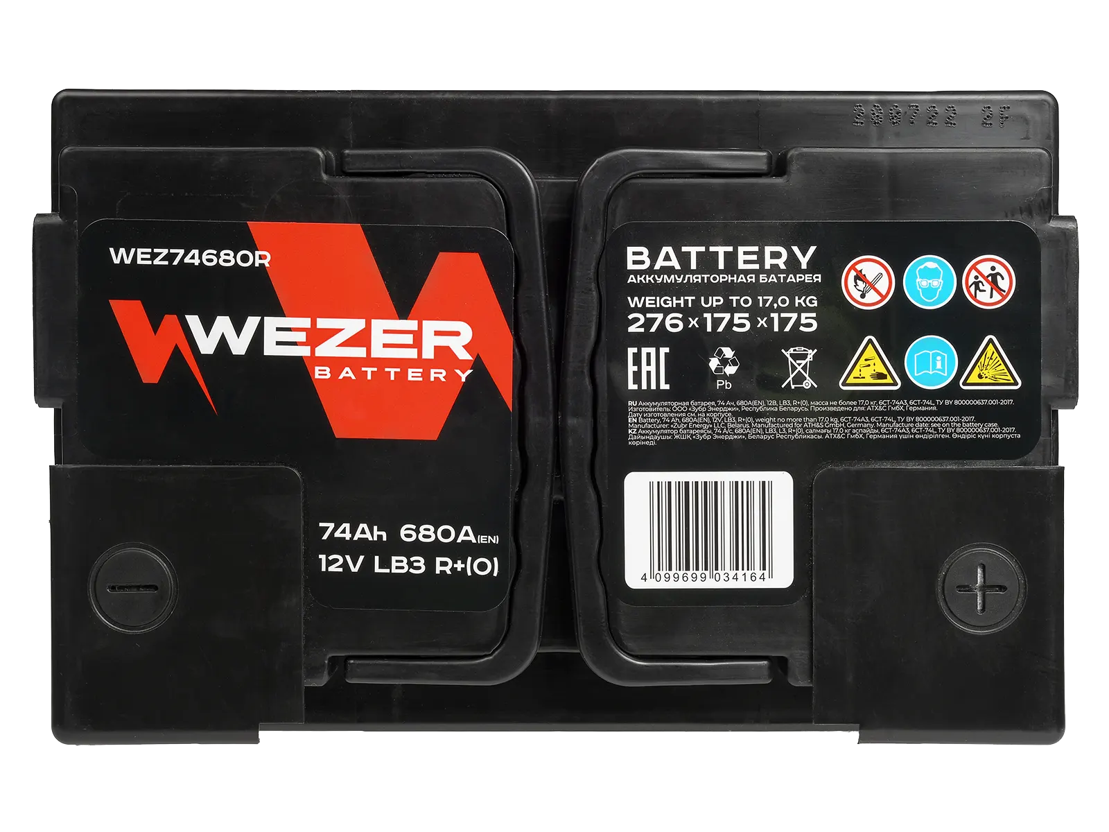 WEZER Batterie 74Ah 680A