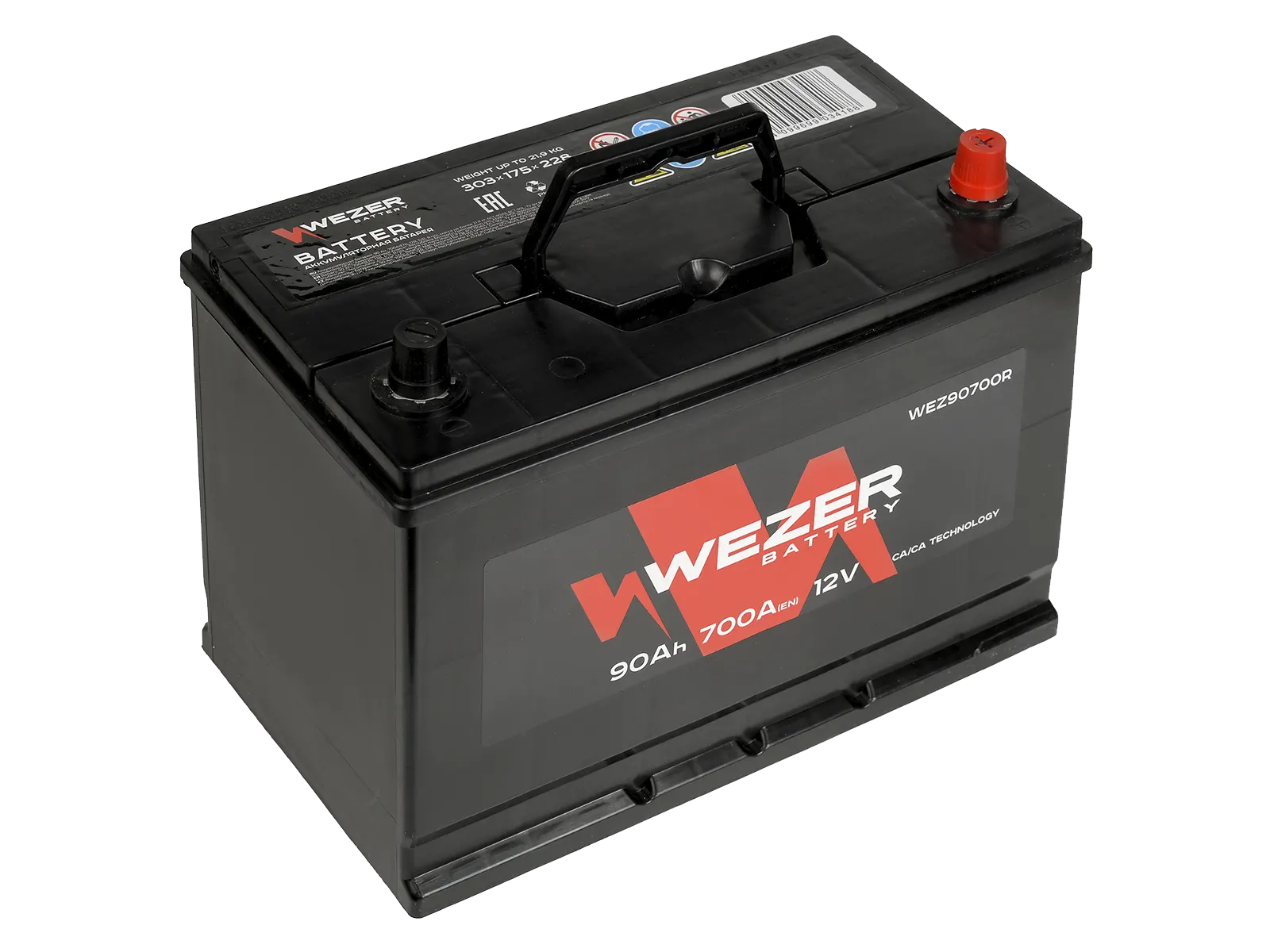 WEZER Batterie 90Ah 700A (R)