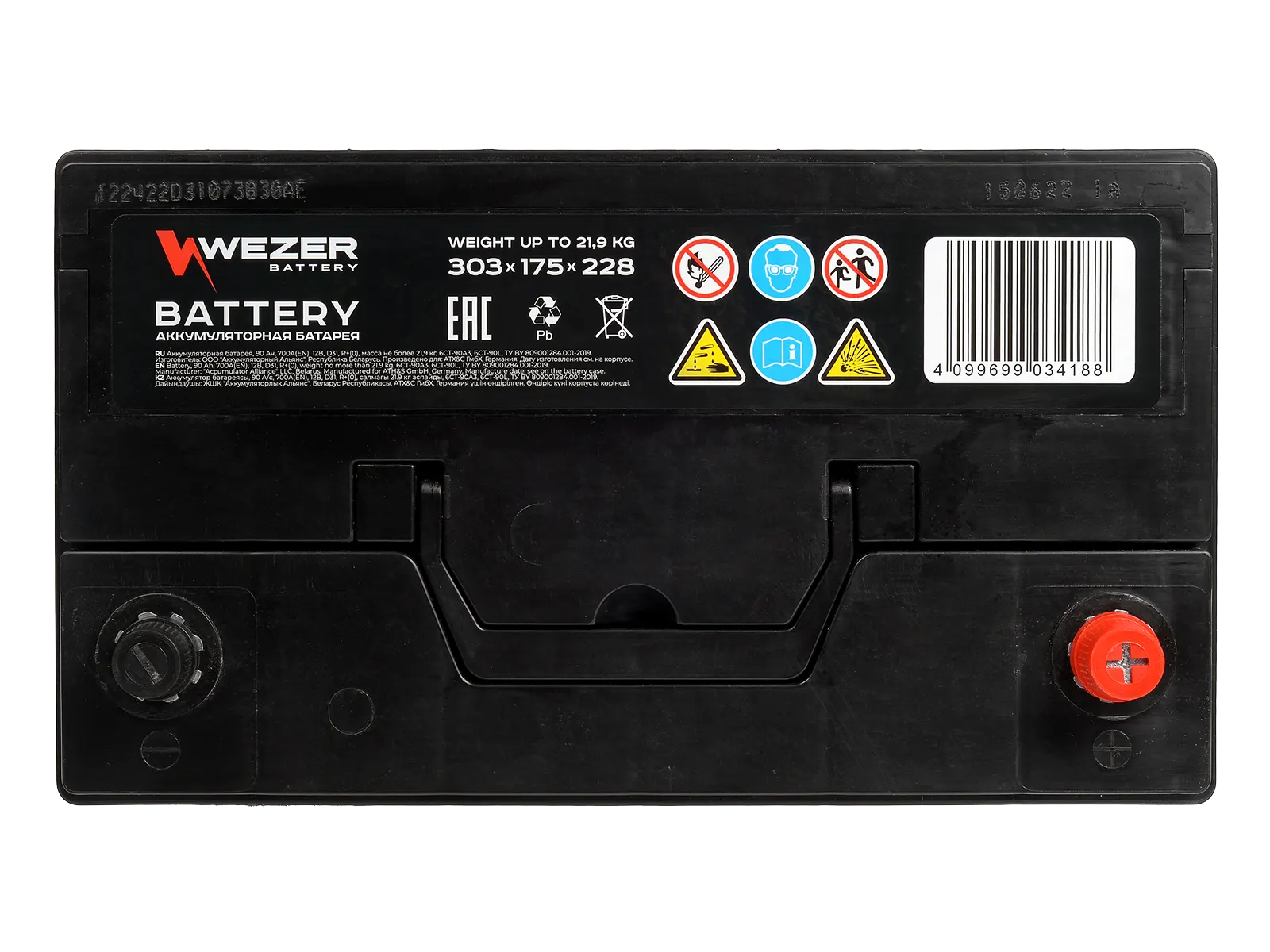 WEZER Batterie 90Ah 700A (R)