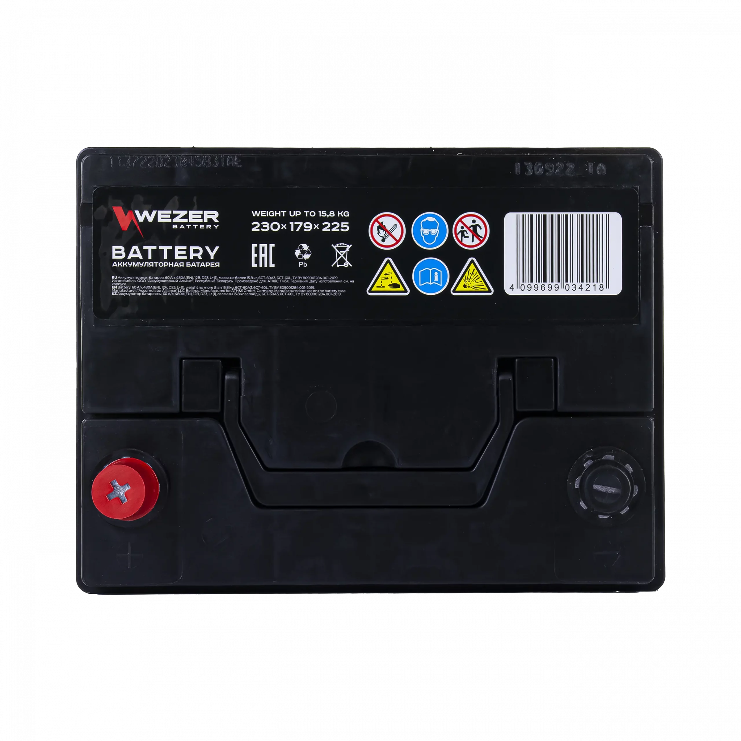 WEZER Batterie 60Ah 480A (L)