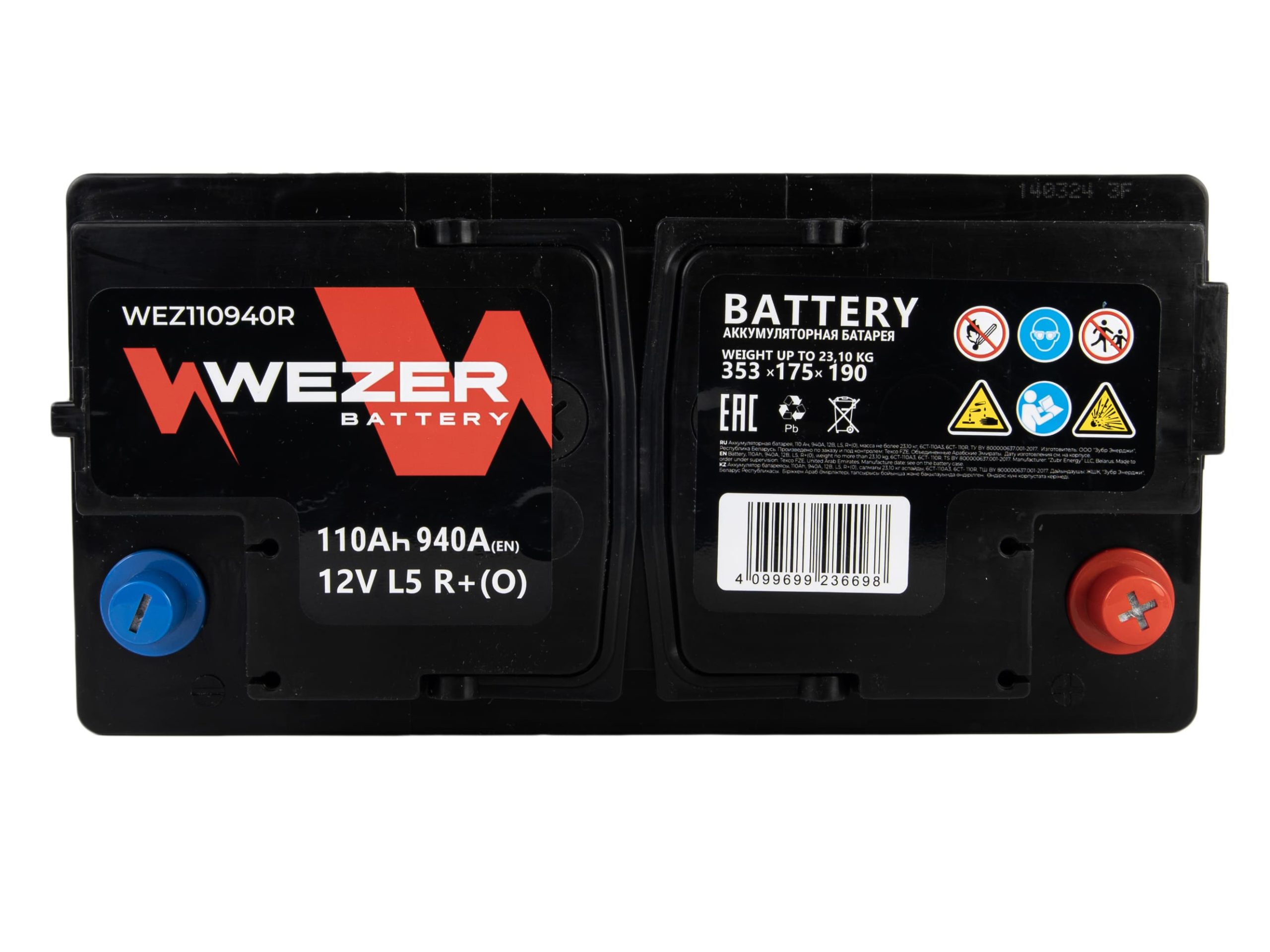 WEZER Batterie 110Ah 940A (R)