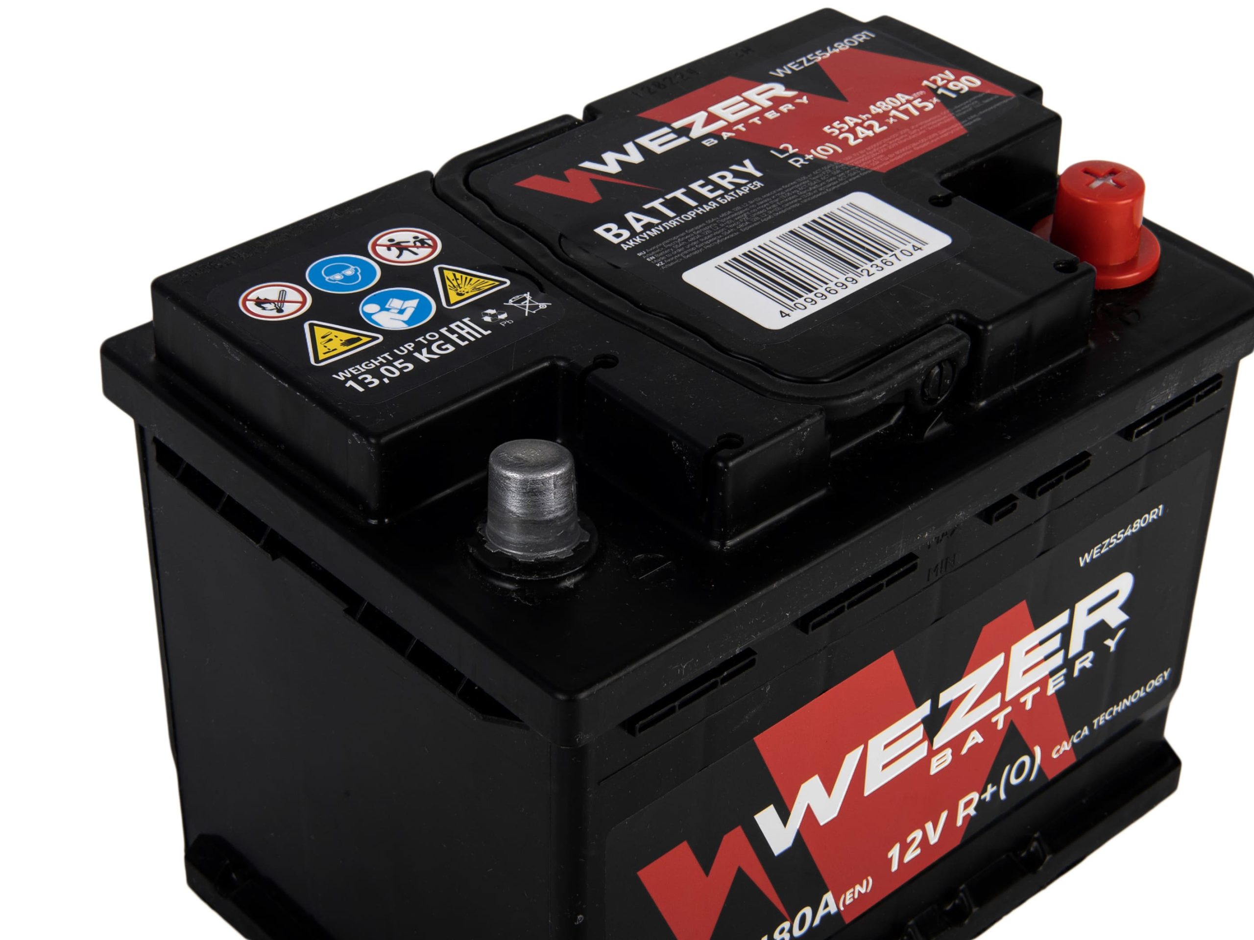 WEZER Batterie 55Ah 480A (R)