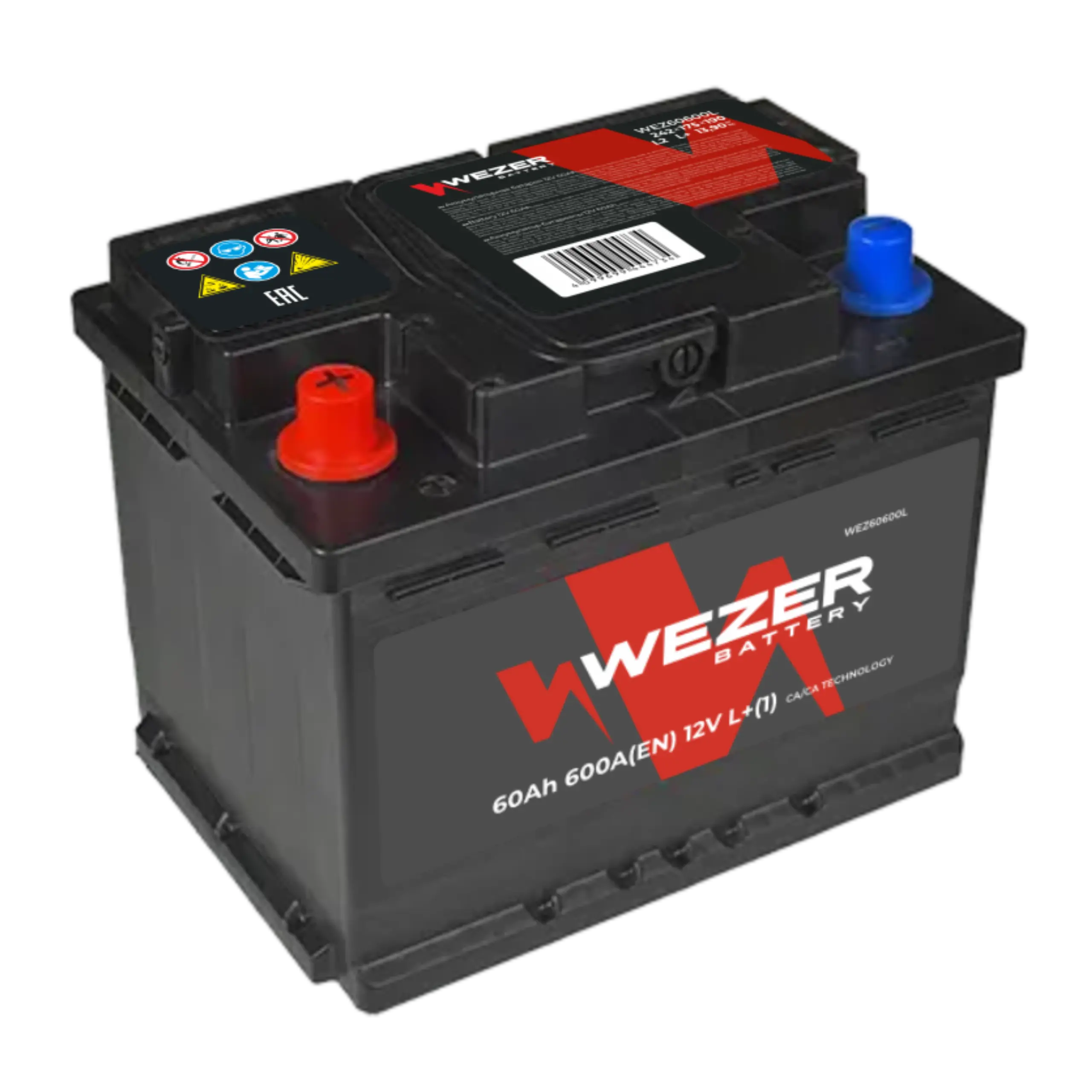 WEZER Batterie 60AH 600A (L)