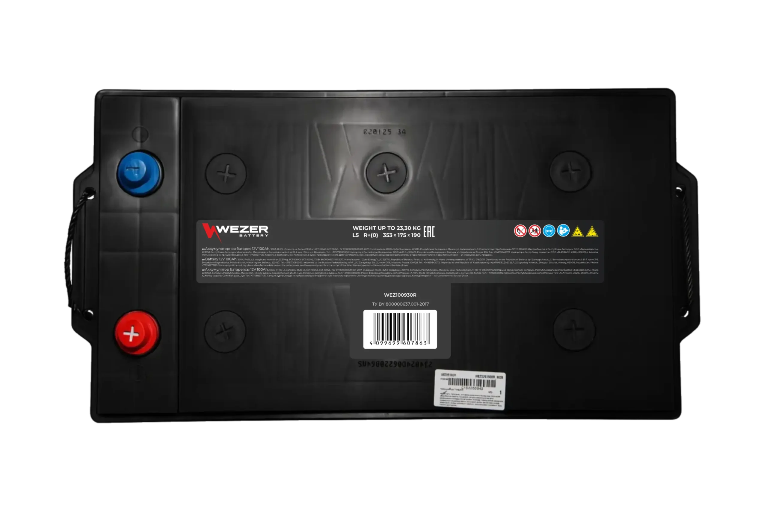 WEZER Batterie 100AH 930A (R)