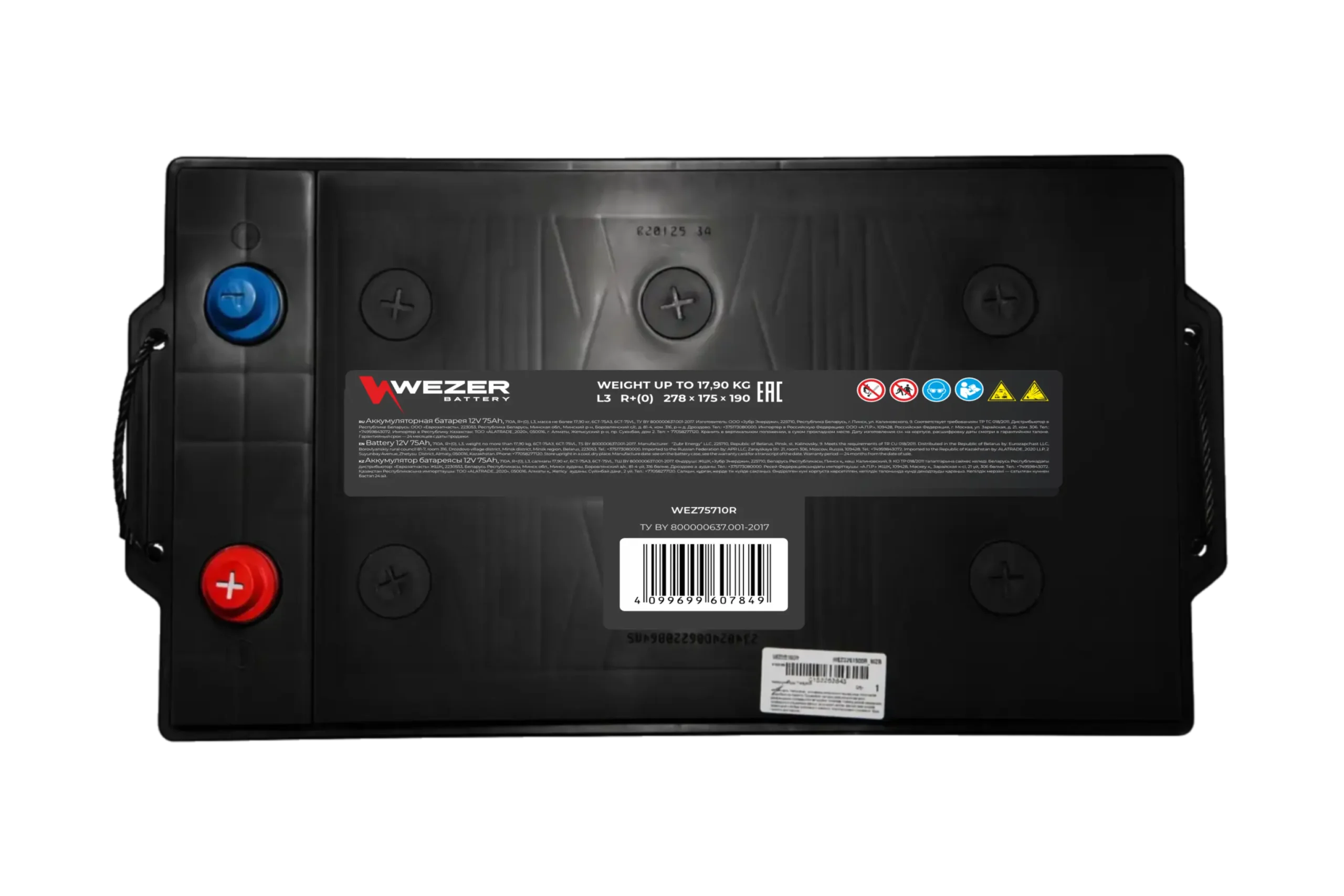 WEZER Batterie 75AH 710A (R)